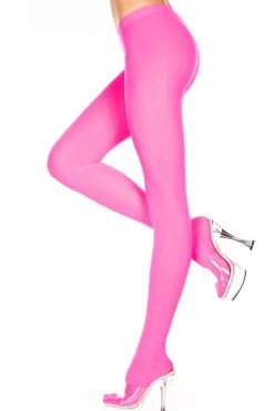 Music Legs Neon Pink Opaque Tights