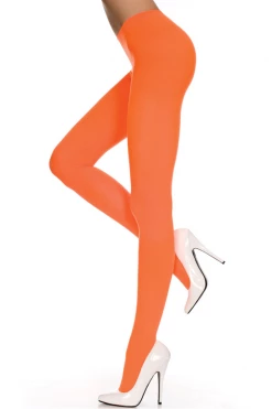 Music Legs Hosiery Orange Opaque Tights