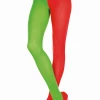 Music Legs Red & Kelly Green Jester Tights Hosiery