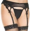 Music Legs Victorian Lace & Mesh Garter Belt Lingerie