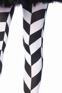 Leg Avenue Hosiery Chevron Illusion Opaque Pantyhose