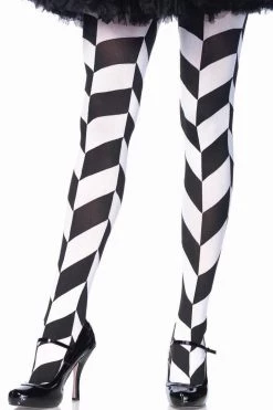 Leg Avenue Hosiery Chevron Illusion Opaque Pantyhose