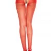 Music Legs Red Crotchless Sheer Pantyhose Lingerie