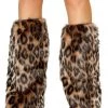 J Valentine Leopard Fur Leg Warmers