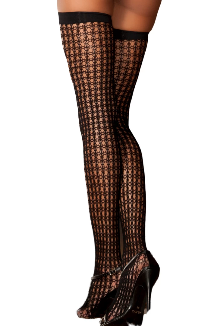 Rene Rofe Hosiery Quarter Crochet Net Thigh High 4 Rene Rofe Hosiery Quarter Crochet Net Thigh High