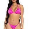 Leg Avenue Dancewear 2PC Domino Fuchsia Rhinestone Bikini Set 1 Leg Avenue Dancewear 2PC Domino Fuchsia Rhinestone Bikini Set