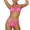 Elegant Moments Dancewear Knockout Pink Strappy Bikini Set 2 Elegant Moments Dancewear Knockout Pink Strappy Bikini Set