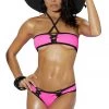Elegant Moments Fuchsia Punch Bandeau Bikini Set Dancewear