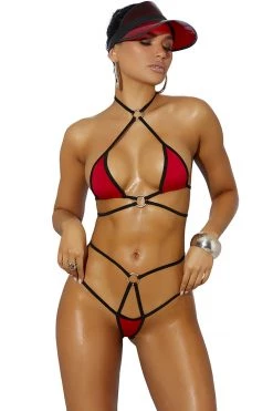 Elegant Moments Black Widow Multi-Strap Micro Bikini