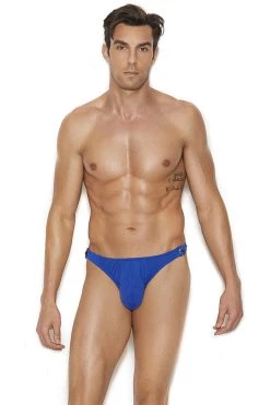 Elegant Moments Men's Royal Blue Snap Closure Thong