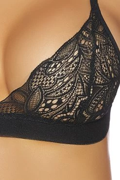 Popsi Black Lace Bralette & Lace Boyshorts Lingerie 8 Popsi Black Lace Bralette & Lace Boyshorts Lingerie