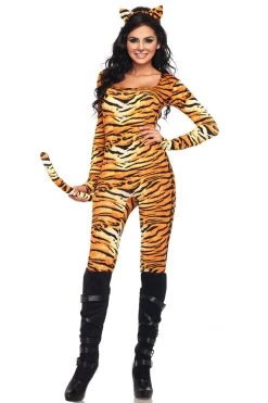 Leg Avenue Tempting Tigress Catsuit Costume