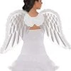 AMSCAN Costumes White Marabou Angel Wings