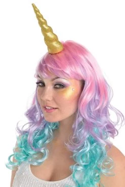 AMSCAN Costumes Gold Glitter Unicorn Horn Costume Accessory
