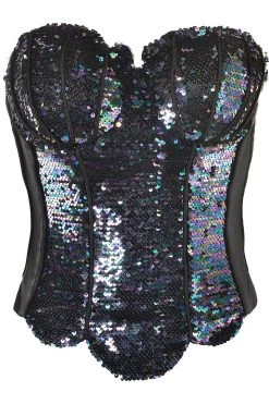 AMSCAN Black Sequin Sea Siren Corset