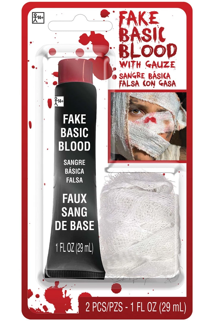 AMSCAN Fake Blood & Gauze Makeup Kit 4 AMSCAN Fake Blood & Gauze Makeup Kit