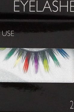 AMSCAN Rainbow Clothing Spiked Rainbow Eyelashes