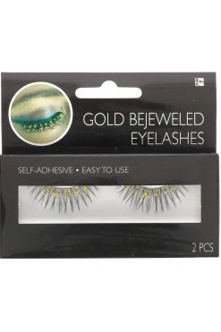 AMSCAN Gold Bejeweled Eyelashes Costumes