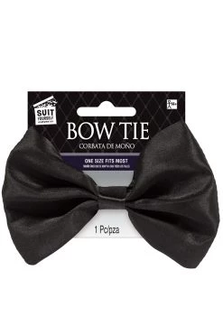 AMSCAN Costumes Black Satin Bow Tie