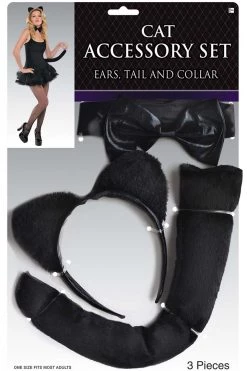 AMSCAN Adult Black Cat Accessory Kit Costumes