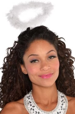 AMSCAN White Marabou Halo Accessory Costumes