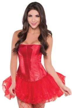 AMSCAN Red Satin Costume Corset Costumes