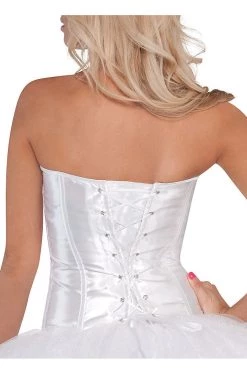 AMSCAN White Satin Costume Corset Costumes