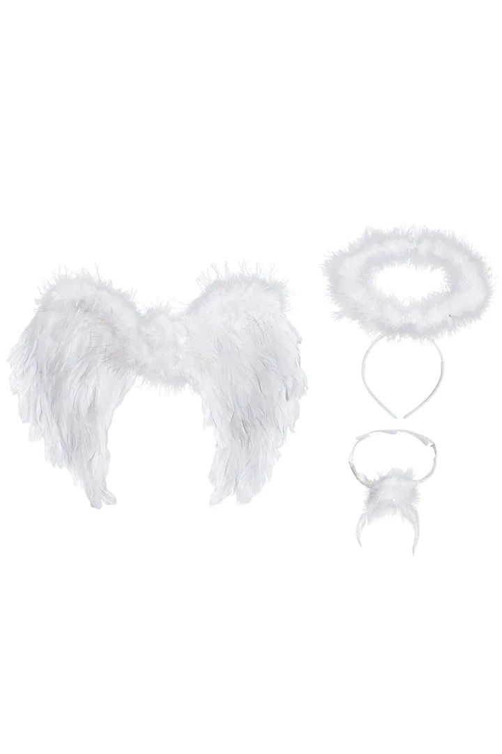 AMSCAN Purest Angel Costume Accessory Kit 5 AMSCAN Purest Angel Costume Accessory Kit