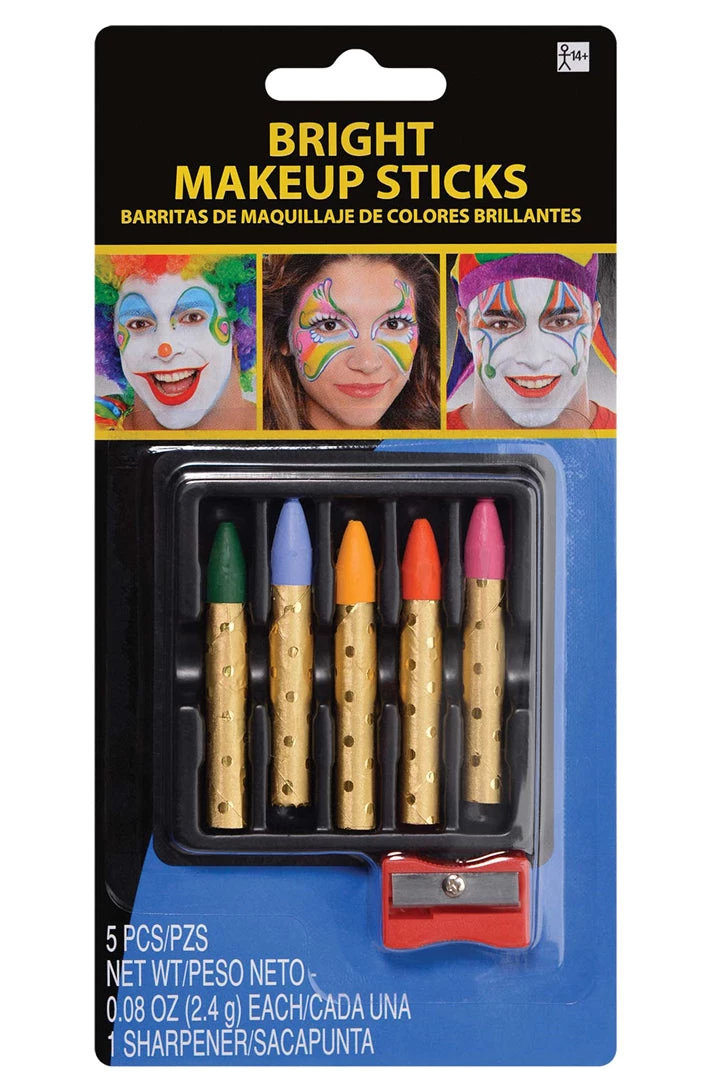AMSCAN Costumes Colorful Costume Makeup Sticks 3 AMSCAN Costumes Colorful Costume Makeup Sticks