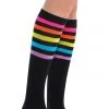 AMSCAN Rainbow Clothing Electric Party Rainbow Knee High Socks