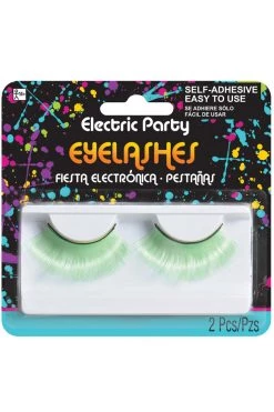 AMSCAN Jumbo Neon Green Lashes Glow In The Dark & Neon