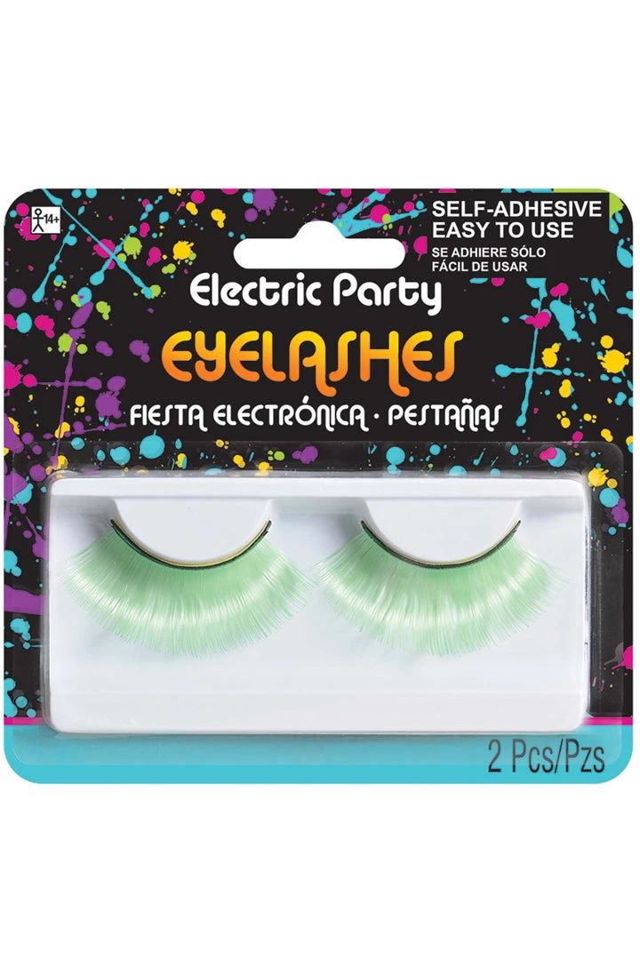 AMSCAN Jumbo Neon Green Lashes Glow In The Dark & Neon 3 AMSCAN Jumbo Neon Green Lashes Glow In The Dark & Neon
