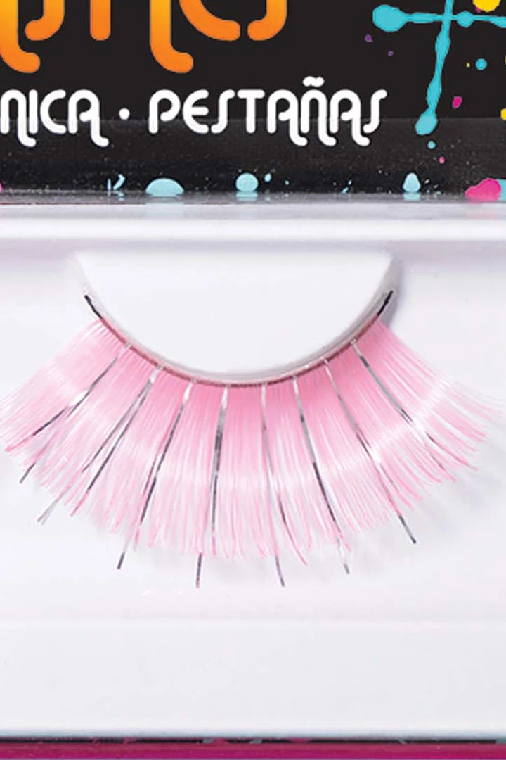 AMSCAN Glow In The Dark & Neon Electric Neon Pink & Silver Lashes 5 AMSCAN Glow In The Dark & Neon Electric Neon Pink & Silver Lashes