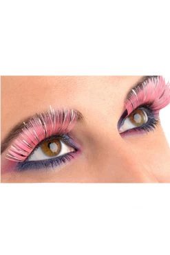 AMSCAN Glow In The Dark & Neon Electric Neon Pink & Silver Lashes