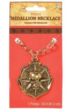 AMSCAN Costumes Pirate Medallion Necklace