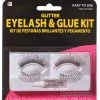 AMSCAN Silver Glitter False Eyelashes Set
