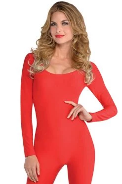 AMSCAN Sexy Bodysuits & Rompers Basic Red Full Catsuit