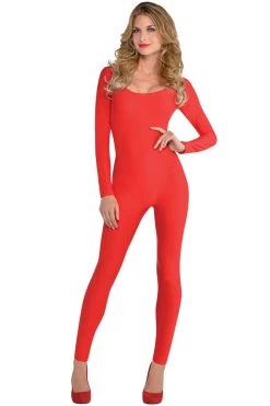 AMSCAN Sexy Bodysuits & Rompers Basic Red Full Catsuit