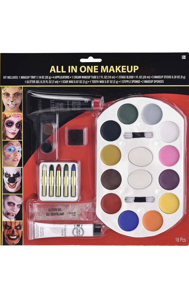 AMSCAN All-In-One Halloween Makeup Kit Costumes 3 AMSCAN All-In-One Halloween Makeup Kit Costumes
