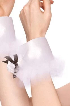 AMSCAN White Bunny Wrist Cuffs Costume Accessory Costumes