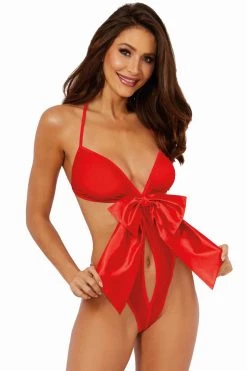 Dreamgirl Lingerie So In Love Red Bow Teddy