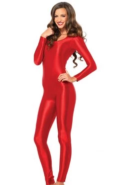 Leg Avenue Red Spandex Catsuit Sexy Bodysuits & Rompers