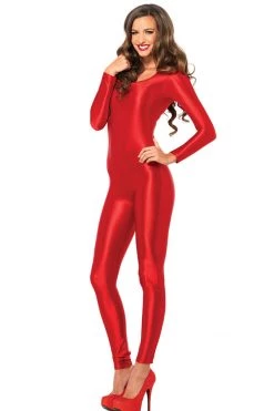 Leg Avenue Red Spandex Catsuit Sexy Bodysuits & Rompers