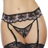 Popsi Embroidered Floral Garter Belt Lingerie 2 Popsi Embroidered Floral Garter Belt Lingerie