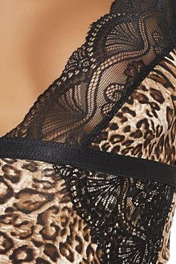 Popsi Tigress Leopard Print Teddy Lingerie 8 Popsi Tigress Leopard Print Teddy Lingerie