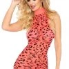 Leg Avenue Coral Sheer Cheetah Print Mini Dress Best Sellers