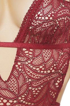 Popsi Full-Bodied Merlot Lace Teddy