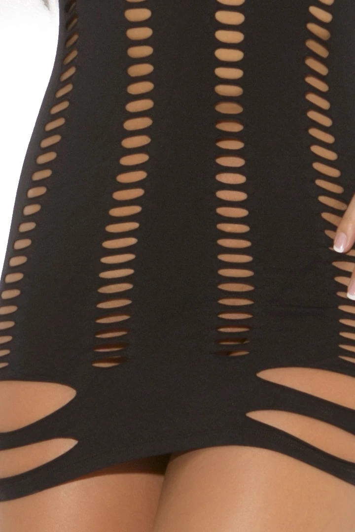 Elegant Moments Opaque Pothole Mini Dress Bodystocking Lingerie 5 Elegant Moments Opaque Pothole Mini Dress Bodystocking Lingerie