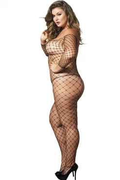 Leg Avenue Fence Net Off The Shoulder Body Stocking 12 Leg Avenue Fence Net Off The Shoulder Body Stocking