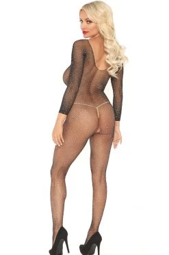 Leg Avenue Long Sleeve Body Stocking With Crystals Bodystocking Lingerie 12 Leg Avenue Long Sleeve Body Stocking With Crystals Bodystocking Lingerie